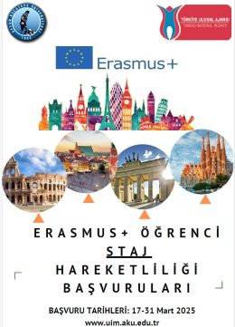 Erasmus+ KA131 (Avrupa) Öğrenci Staj Hareketliliği Başvuru İlanı